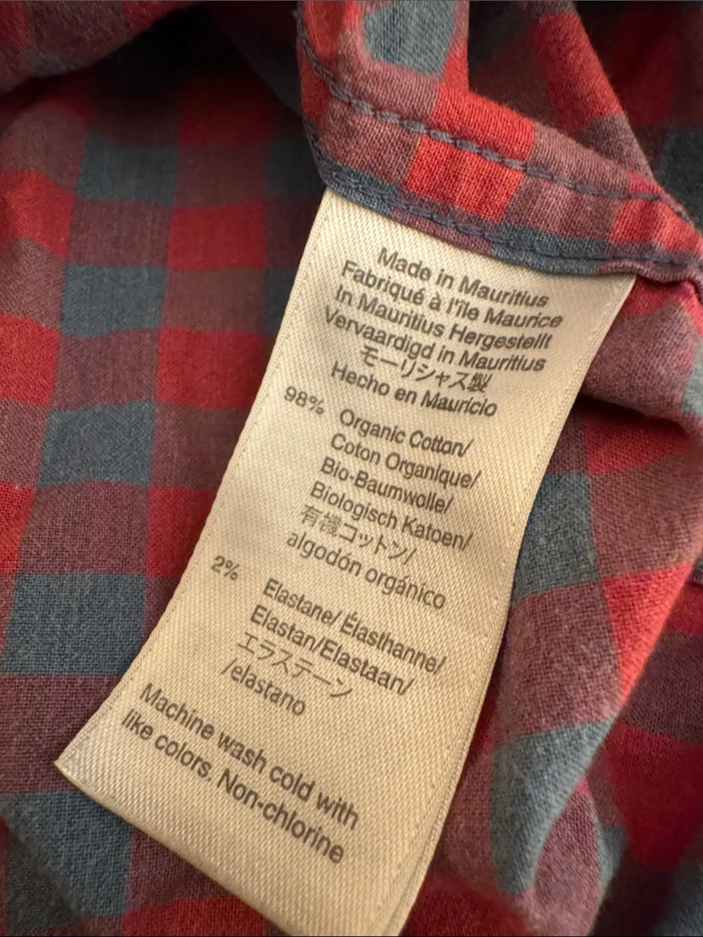 JCrew Men's Red and Gray Plaid Button-Down Shirt - Casual Everyday - Secret Wash